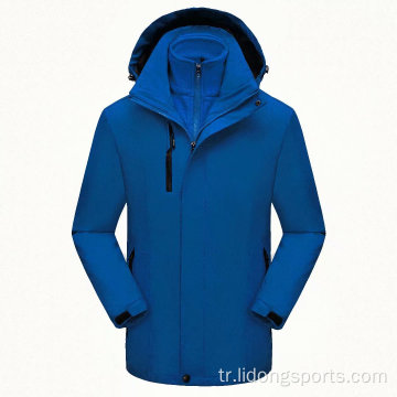Toptan düz kış logosu özel pist rüzgar geçirmez ceket